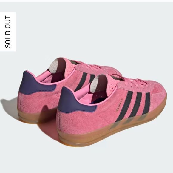 NWT Adidas Gazelle Indoor Sneakers Pink Bliss Gum Sole Women’s Size 5.5 - Picture 4 of 16